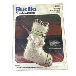 Bucilla Candlewicking Kit Stocking "Dove" Christmas Holiday  #82060 Flaws READ
